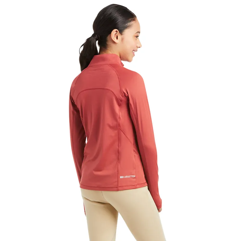 Ariat Youth Lowell 2.0 1/4 Zip - Marsala-1