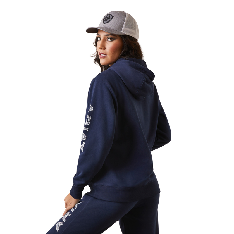 Ariat Women's Ariat Logo Hoodie - Navy Eclipse-1