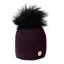 Coldstream Polwarth Bobble Hat - Mulberry Purple 