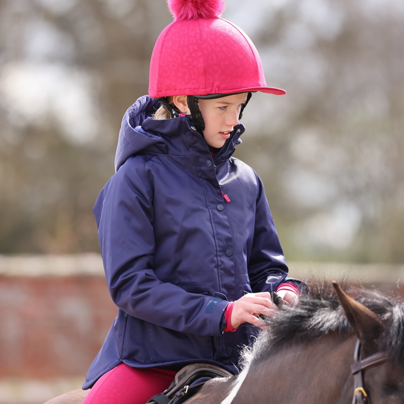 Aubrion Young Rider Palisade Waterproof Coat - Navy-5