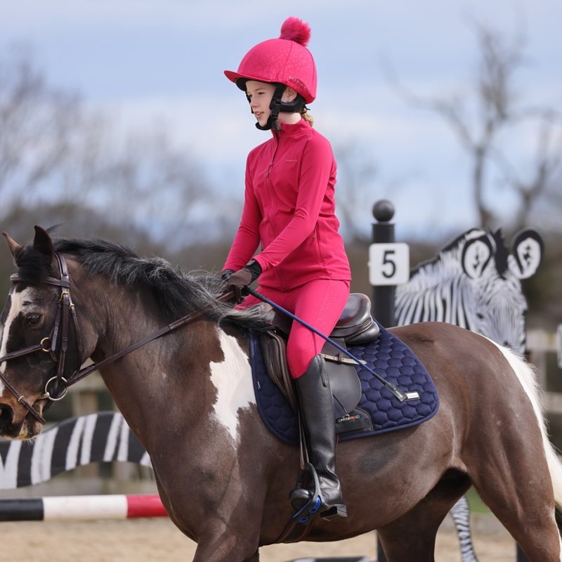 Aubrion Young Rider Non-Stop Jacket - Cerise-5
