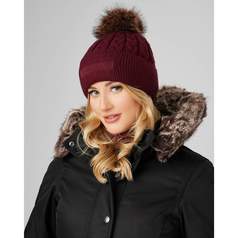 LeMieux Clara Cable Beanie - Merlot-1