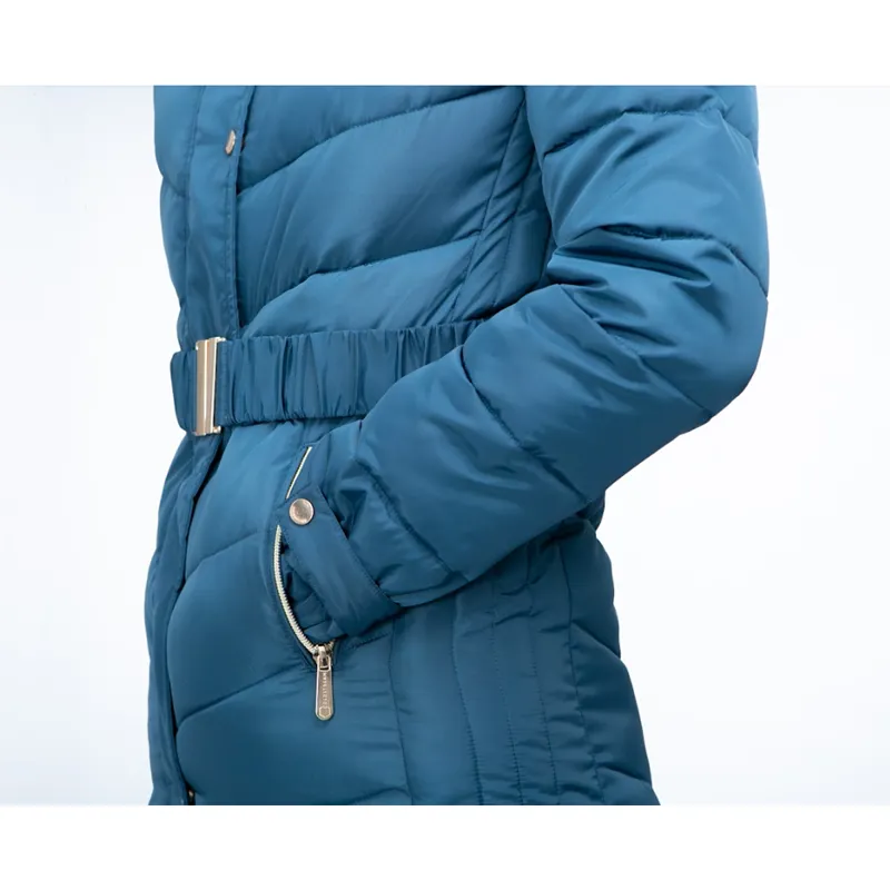 Coldstream Branxton Long Quilted Coat - Cool Slate Blue-6