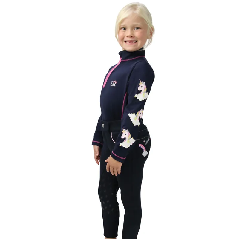Little Unicorn Base Layer By Little Rider - Navy/Pink-1