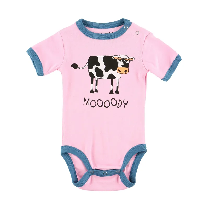 LazyOne Moody Cow Creeper - Pink