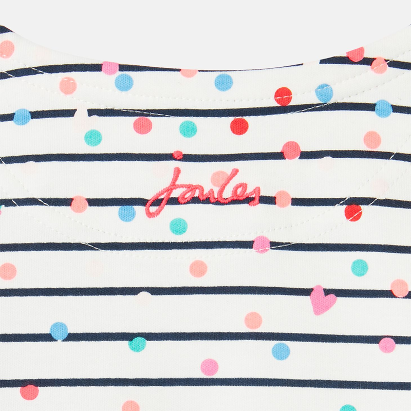 Joules Harbour Printed Long Sleeve Jersey Top - White Confetti-4
