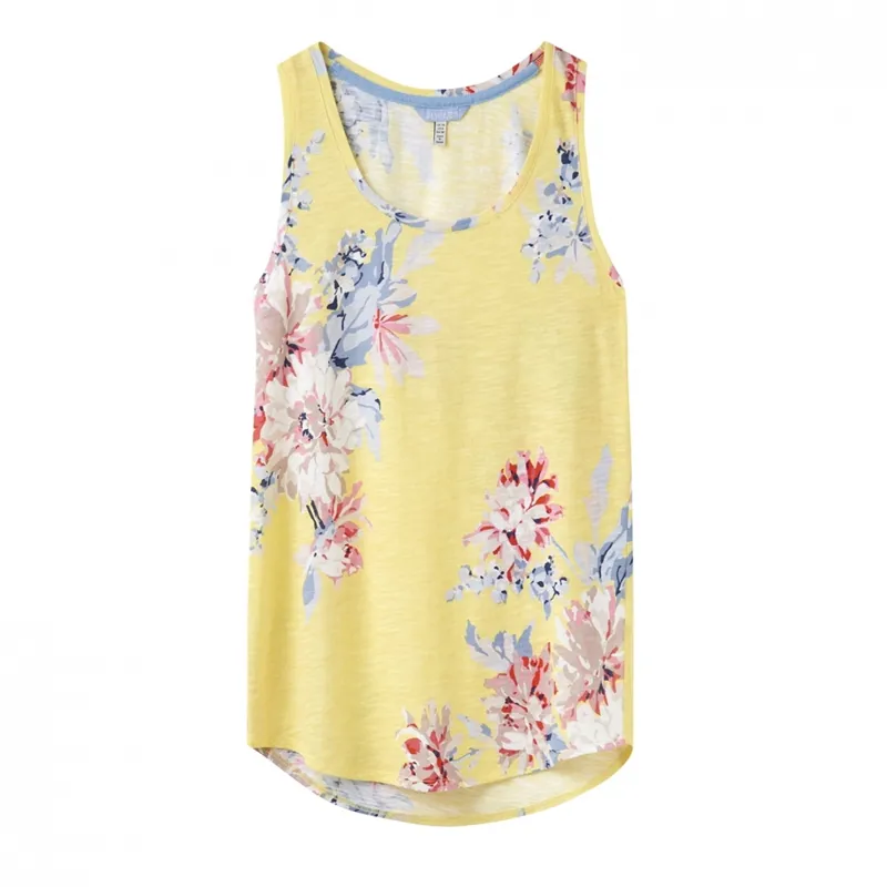 Joules Bo Printed Vest - Lemon Whitstable Floral
