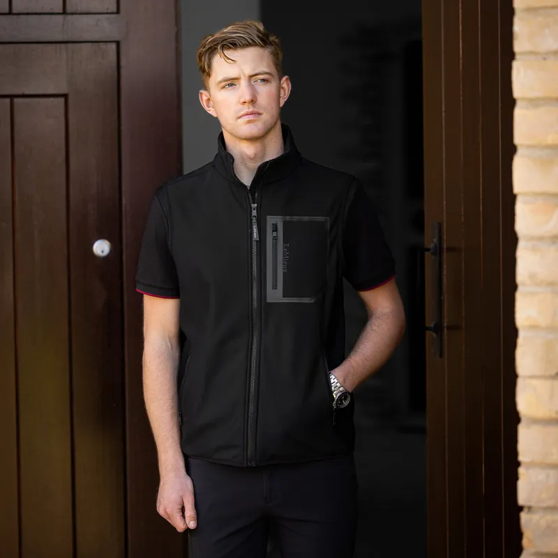 LeMieux Men's Elite Fleece Gilet - Black-6
