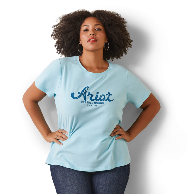 Ariat Women's Real Durable Goods Tee - Gulf Stream-1