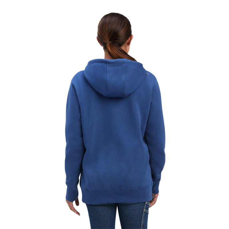 Ariat Women's Rebar Skill Set 1/2 Zip Hoodie - True Navy-2