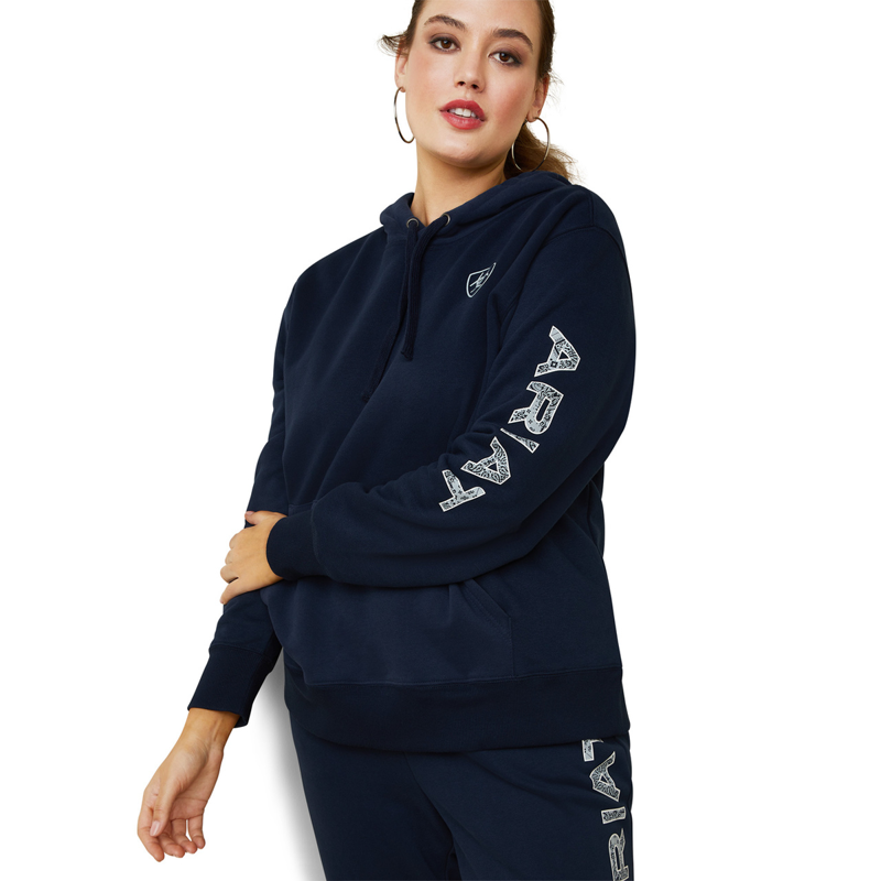 Ariat Women's Ariat Logo Hoodie - Navy Eclipse-2