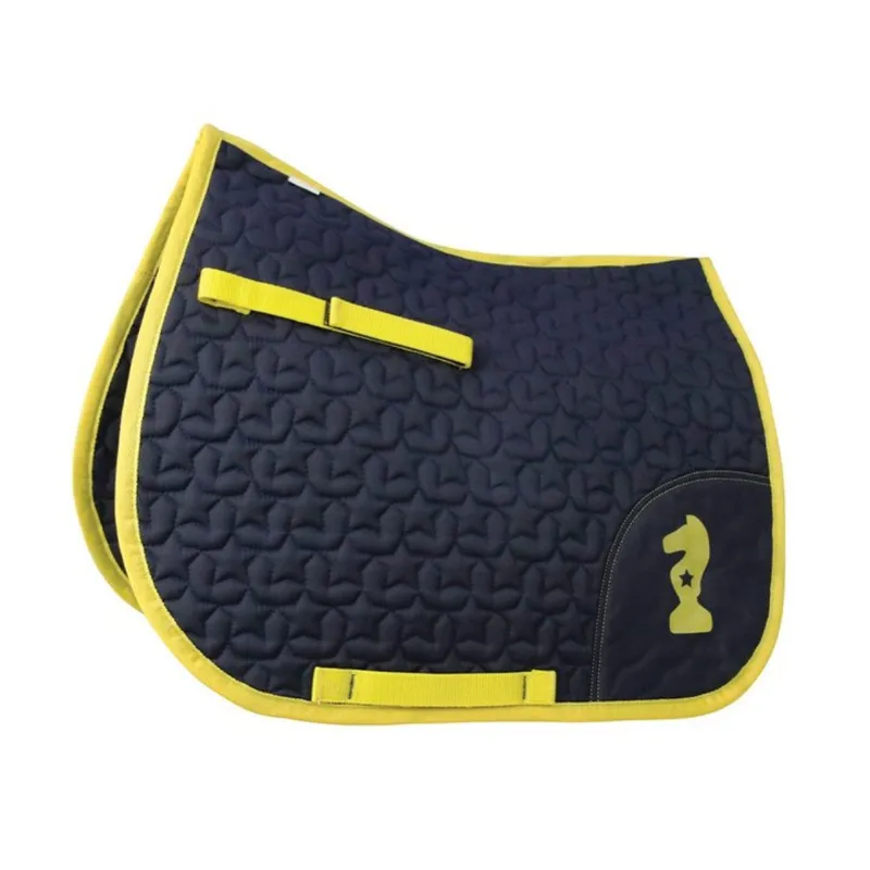 Little Knight Lancelot Saddle Pad - Navy/Yellow