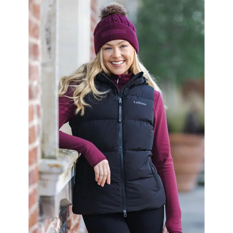LeMieux Clara Cable Beanie - Merlot-2