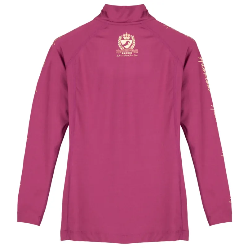 Aubrion Young Rider Team Long Sleeve Base Layer - Mulberry-1