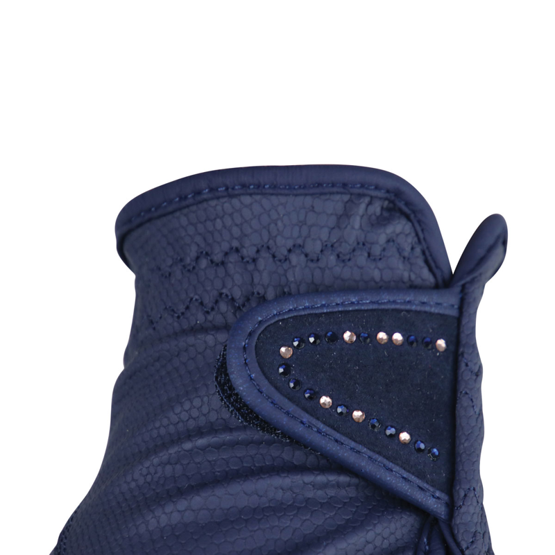 Hy Equestrian Roka Rose Riding Gloves - Navy-2