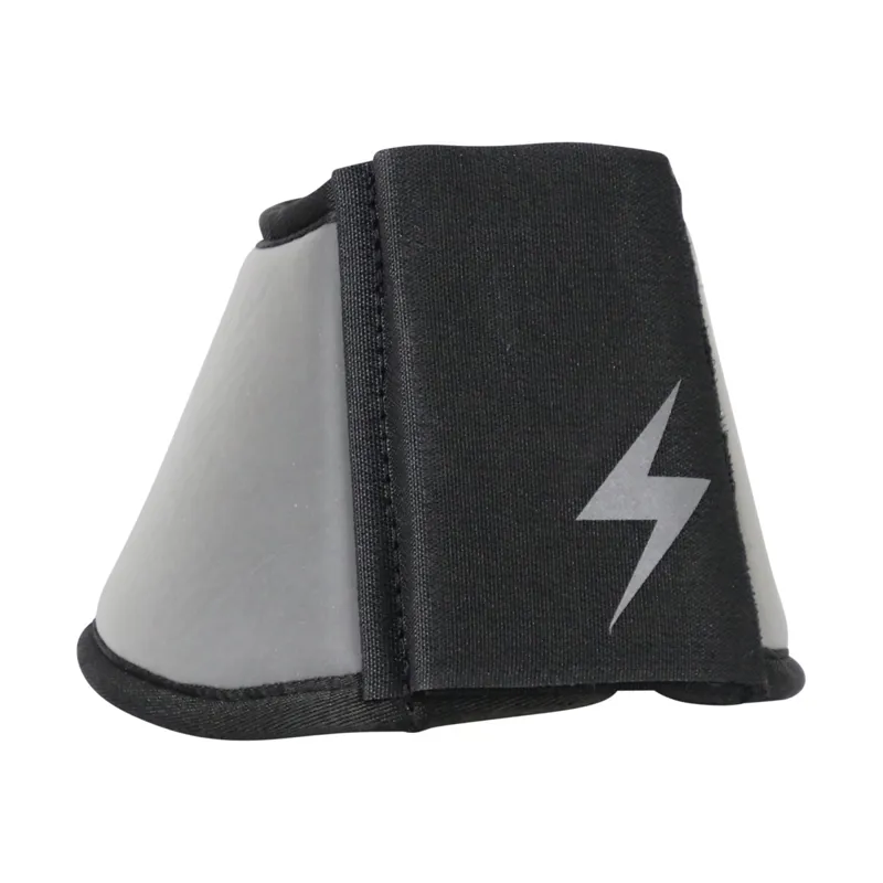 Silva Flash Over Reach Boots By Hy Equestrian - Reflective Silver/Black