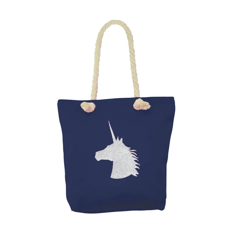 Hy Equestrian Unicorn Tote Bag - Navy