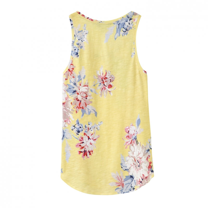 Joules Bo Printed Vest - Lemon Whitstable Floral-1