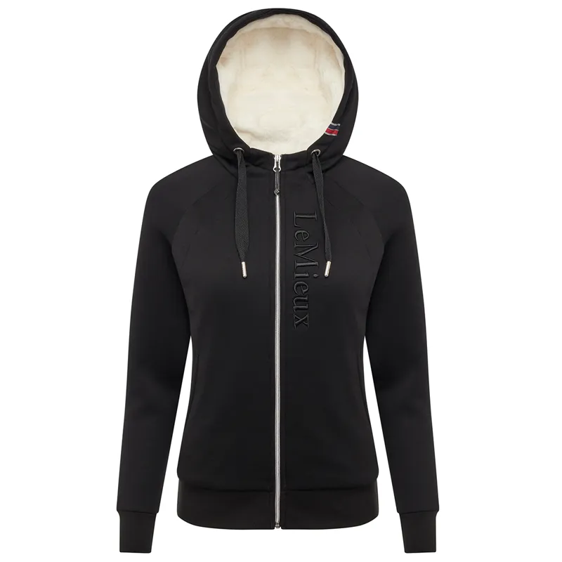 LeMieux Ladies Elite Sherpa Lined Zip Through Hoodie - Black