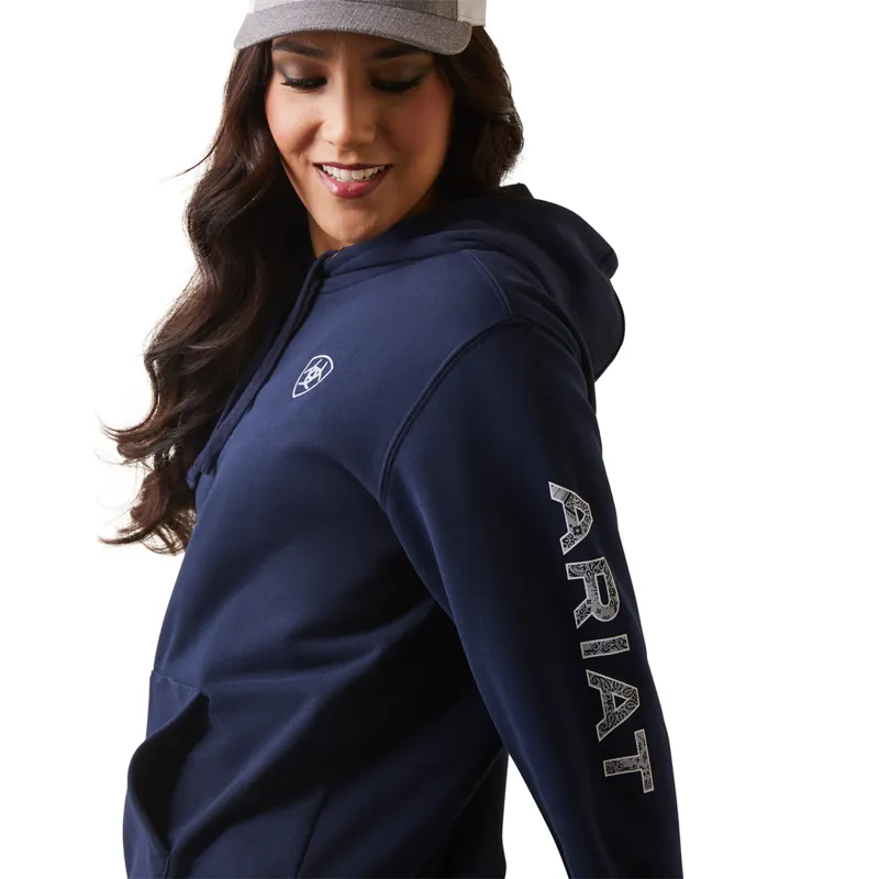 Ariat Women's Ariat Logo Hoodie - Navy Eclipse-3
