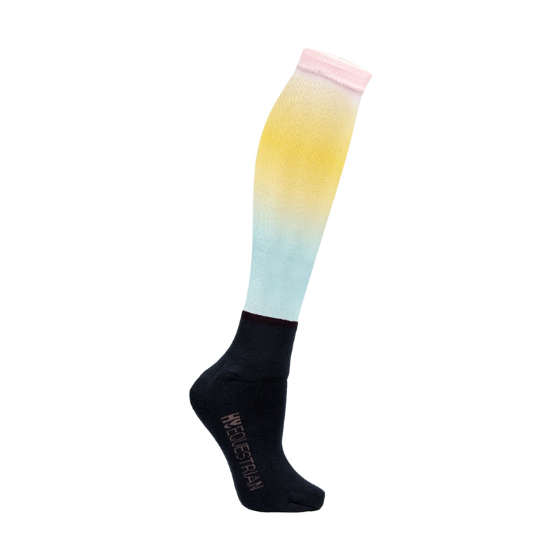 Hy Equestrian Ombre Socks Pack of 3 Child - Navy/Ombre-2