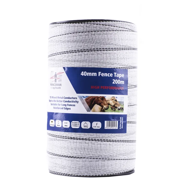 Fenceman High Performance Tape - White - 40mm x 200m