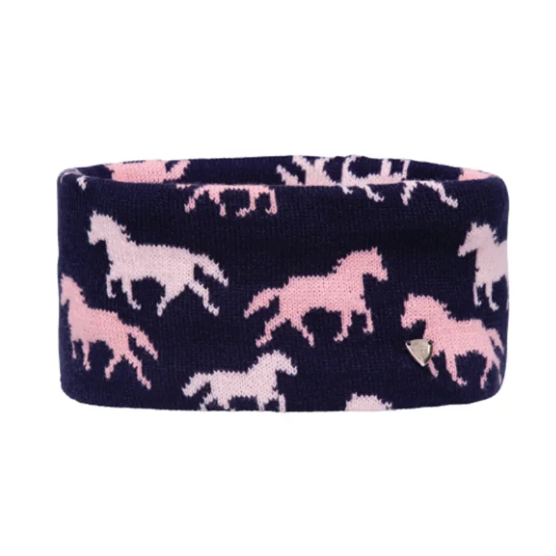 Hy Equestrian Flaine Children's Headband - Navy/Pink