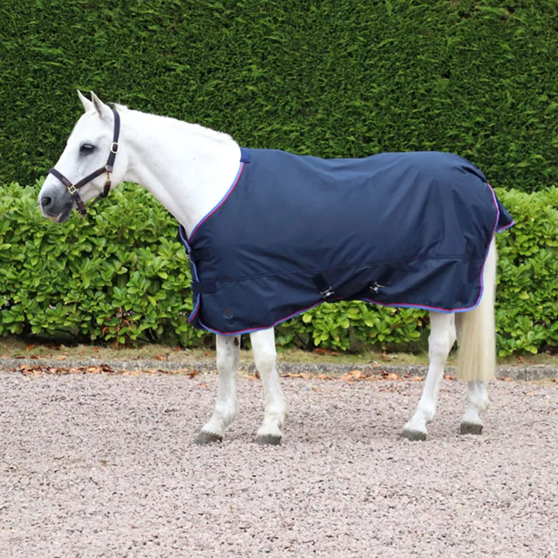 Hy Signature Lightweight 100g Turnout Rug -  Navy/Red/Blue