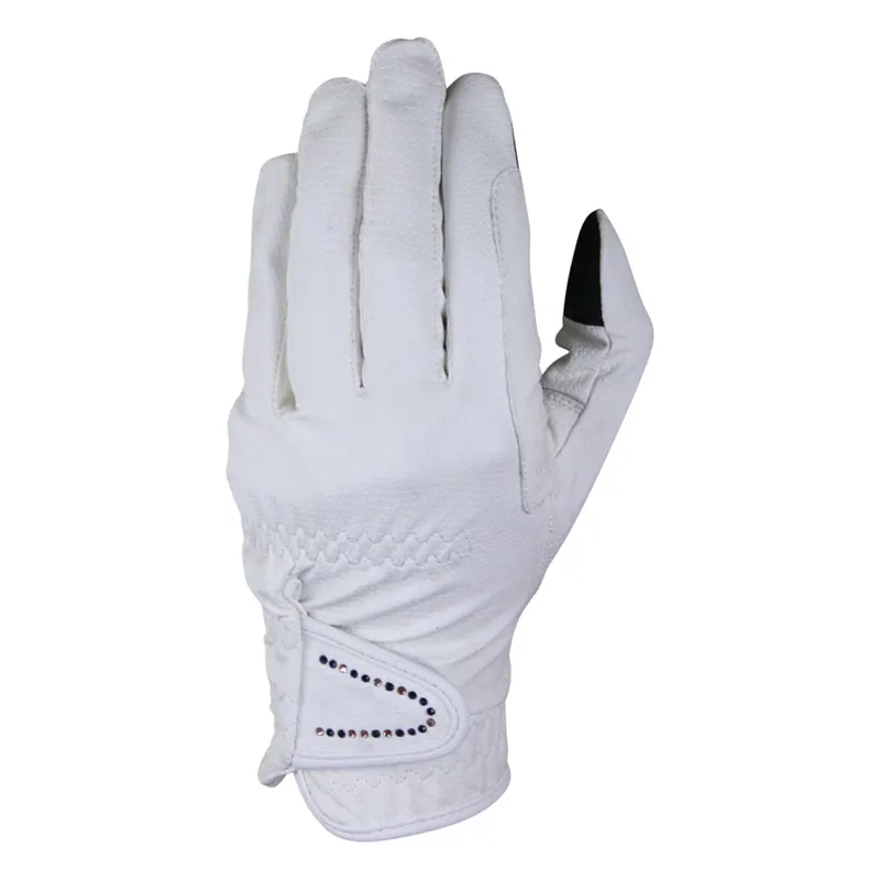 Hy Equestrian Roka Rose Riding Gloves - White
