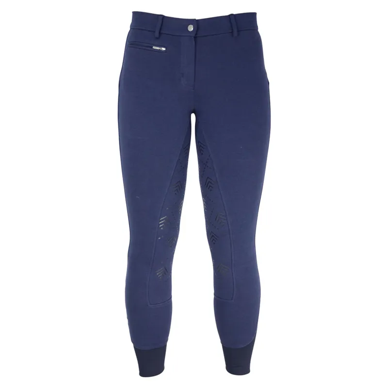 Hy Equestrian Derby Silicon Ladies Jodhpurs - Navy