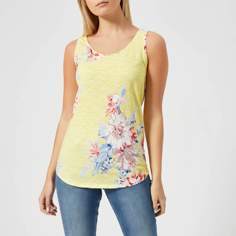 Joules Bo Printed Vest - Lemon Whitstable Floral-2
