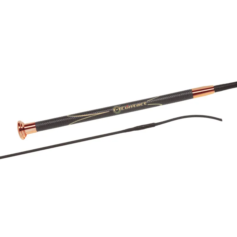 Fleck Contact Dressage Whip - Black/Rose Gold 