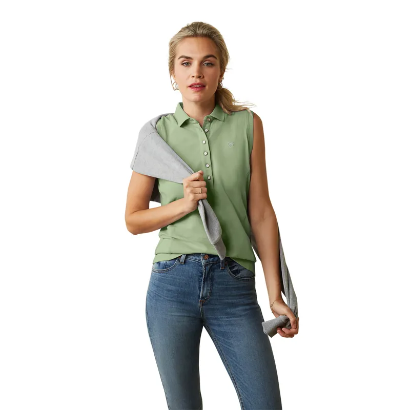 Ariat Women's Prix 2.0 Sleeveless Polo Shirt - Basil