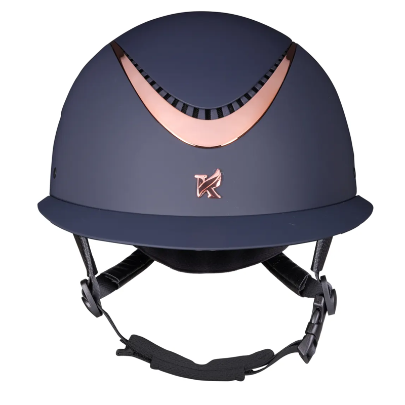 Shires Karben Elisa Ellipse Riding Hat - Navy/Rose Gold-1