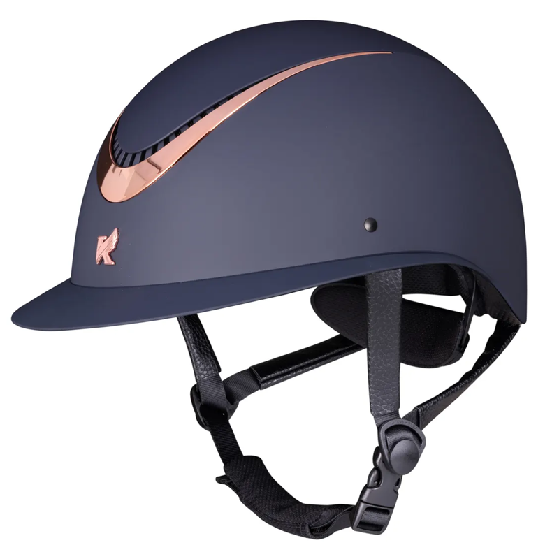 Shires Karben Elisa Ellipse Riding Hat - Navy/Rose Gold-2