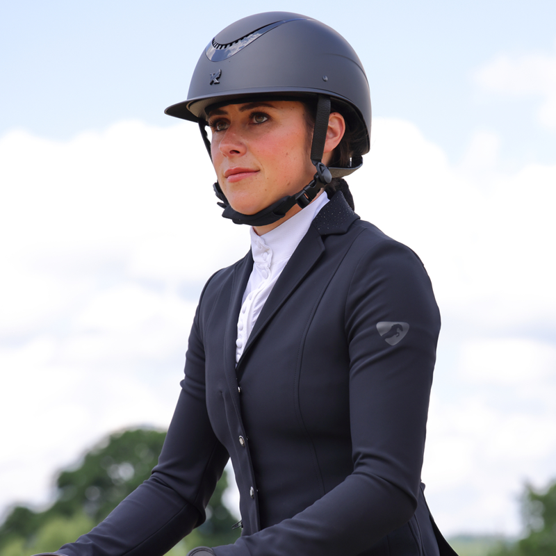 Shires Karben Elisa Ellipse Riding Hat - Black/Black-5