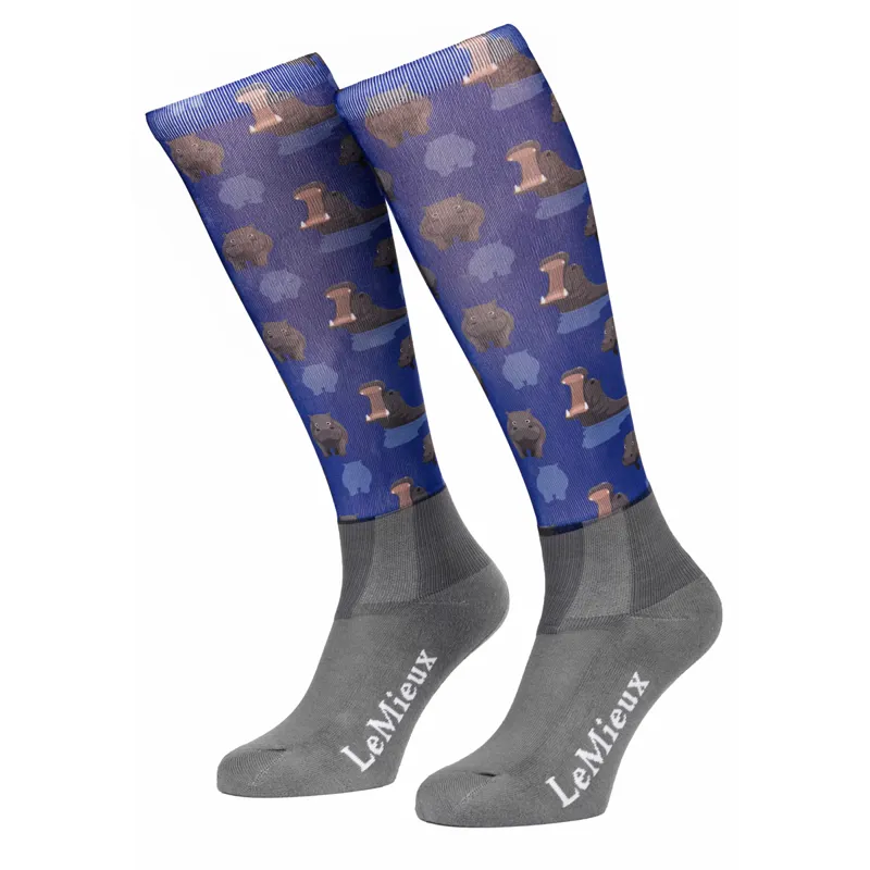 LeMieux Adult Footsie Socks - Hippo