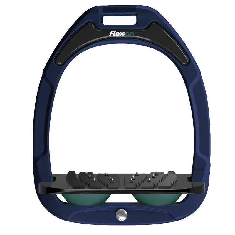 Flex-On Green Composite Stirrups - Inclined Ultra Grip - Navy/Black/Dark Green