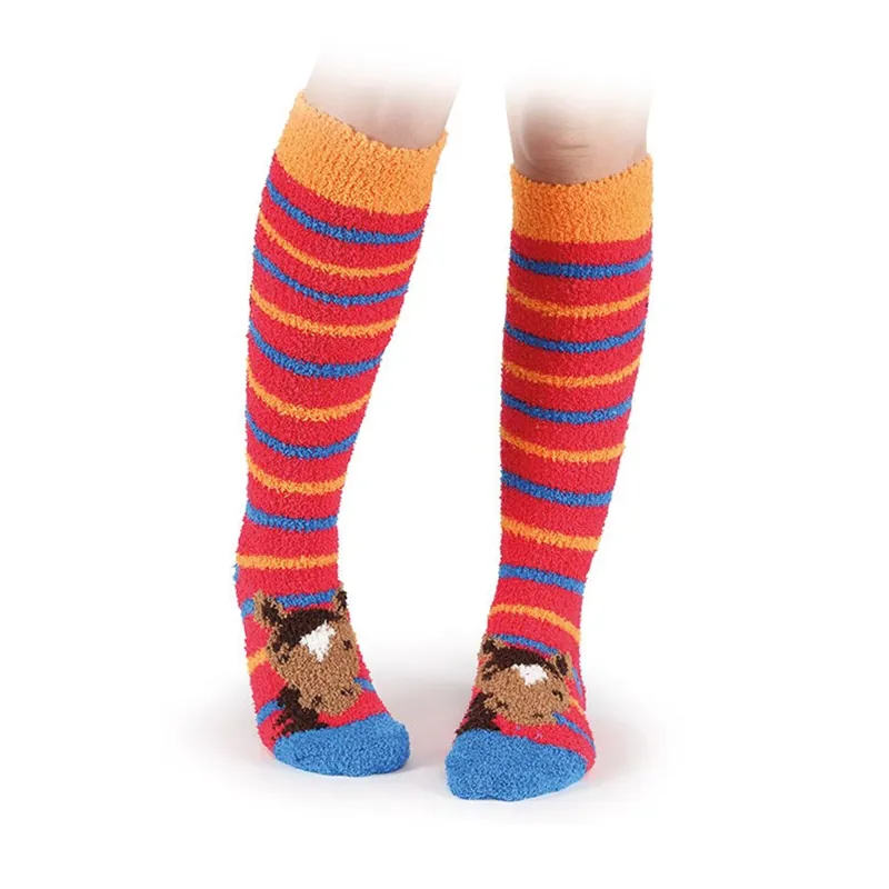 Shires Childs Bay Fluffy Socks - Bay