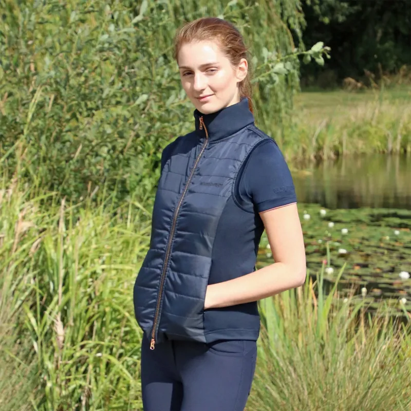 Hy Equestrian Exquisite Stirrup and Bit Collection Gilet - Navy
