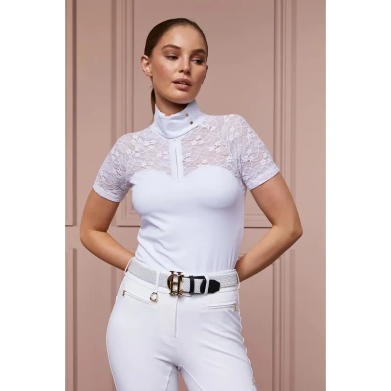 Holland Cooper Newbury Short Sleeve Base Layer - White