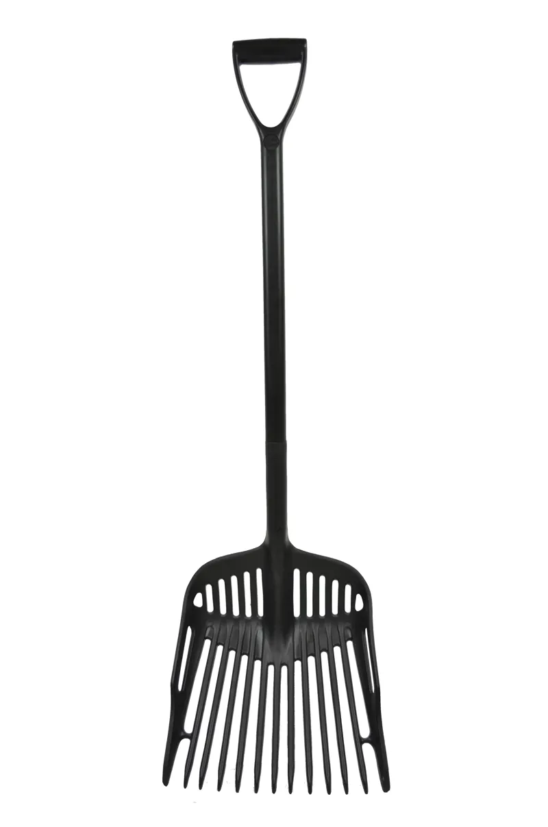 Harold Moore Shavings Fork with Extended D-Grip Handle - Black