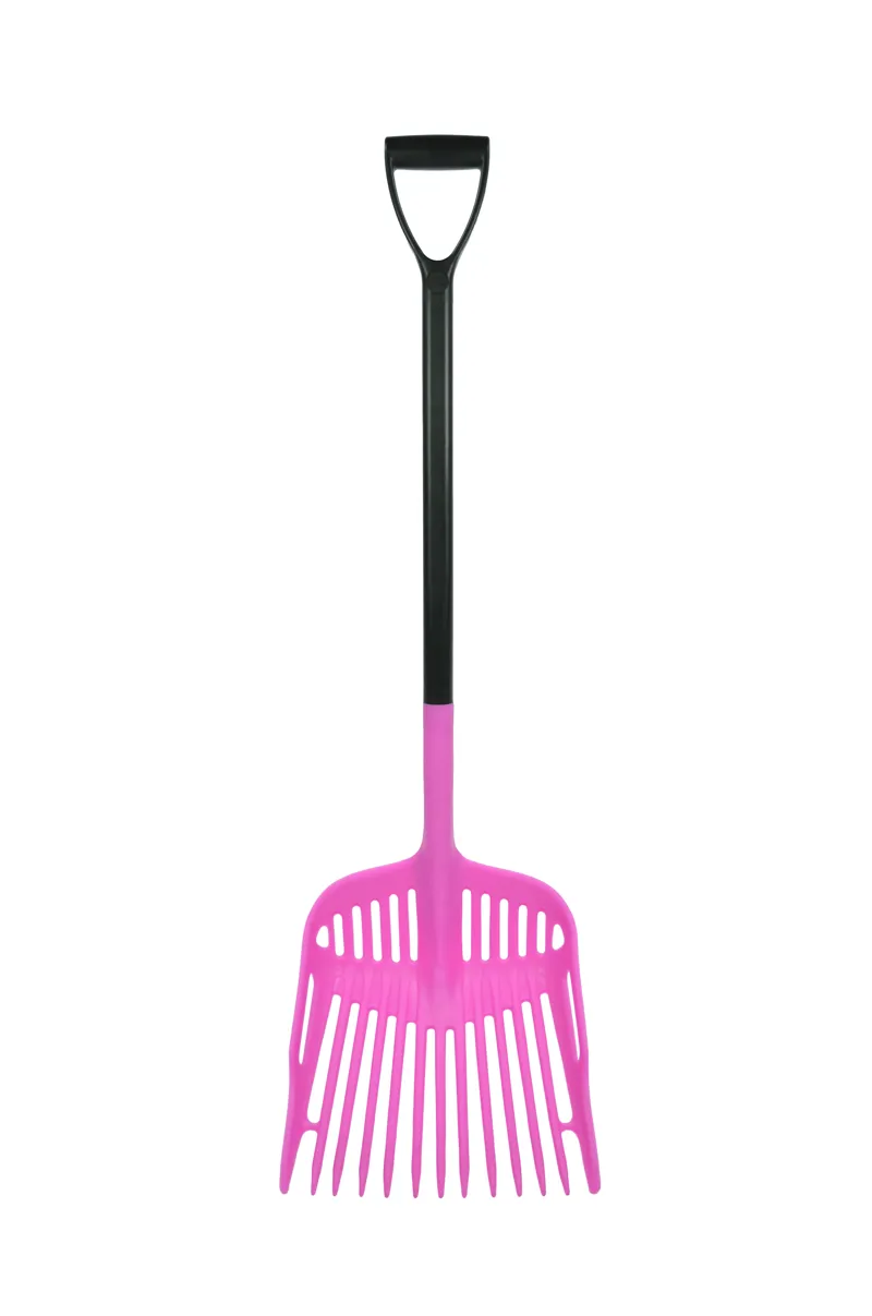Harold Moore Shavings Fork with Extended D-Grip Handle - Pink