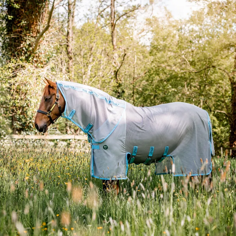 Horseware AmECO Bug Buster - Silver/Sky Blue
