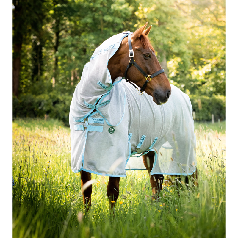 Horseware AmECO Bug Buster - Silver/Sky Blue-1