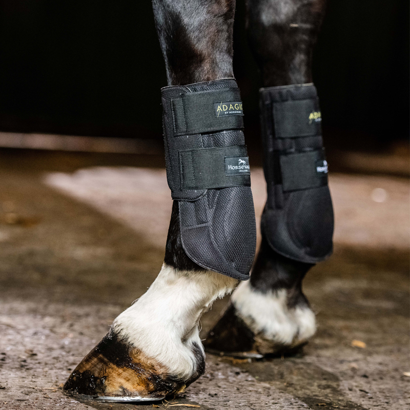 Horseware Adagio Protective Leg Boot - Black/Yellow-1