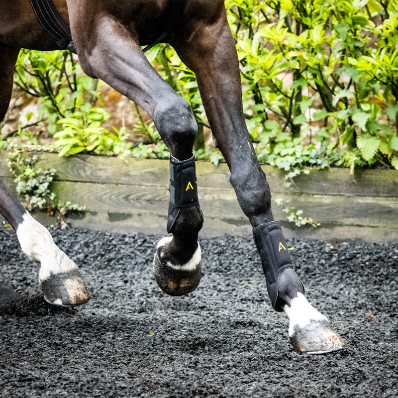 Horseware Adagio Protective Leg Boot - Black/Yellow-3