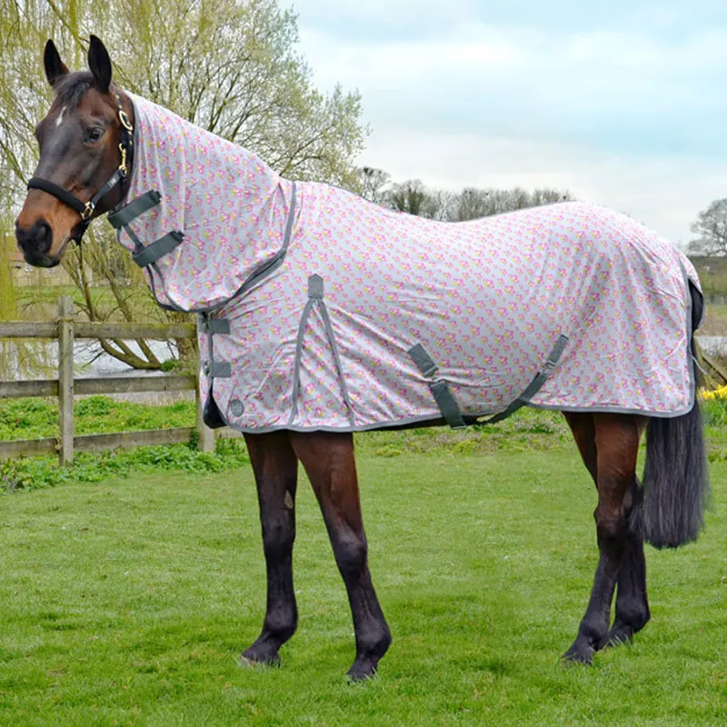 Hy Mesh Combo Neck Fly Rug Butterfly Print