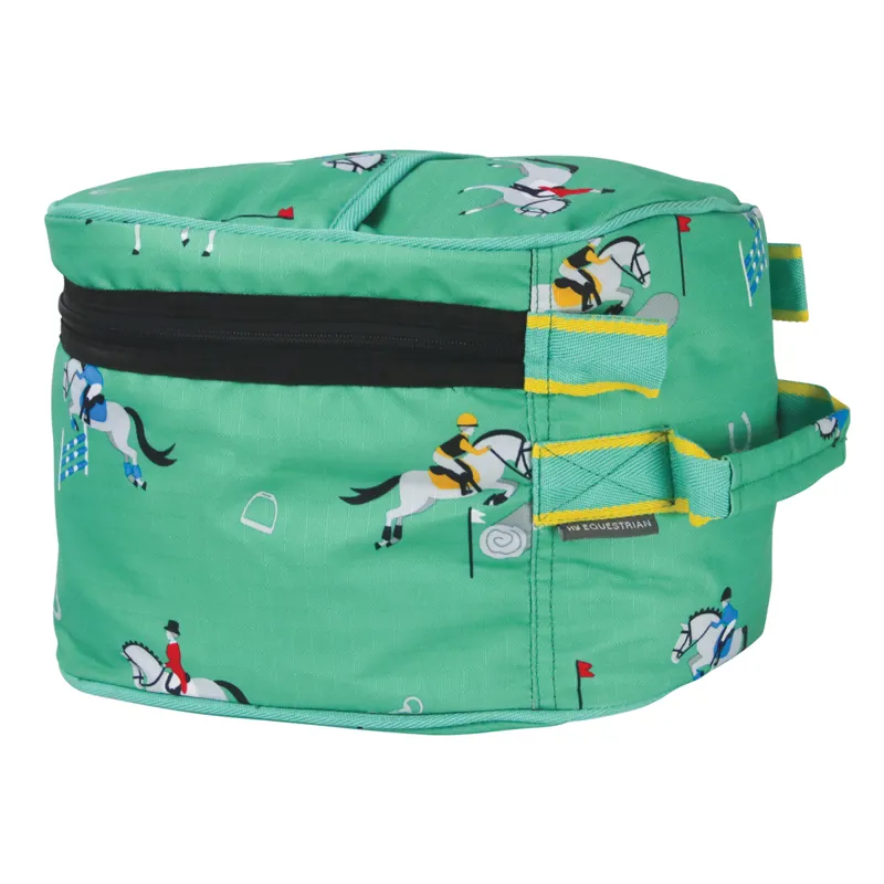 Hy Equestrian Competition Ready Hat Bag - Green/Yellow