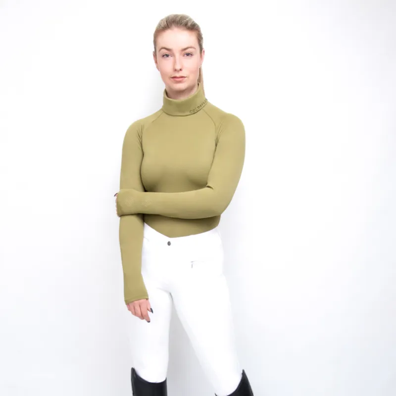 Coldstream Legars Roll Neck Top - Olive Green